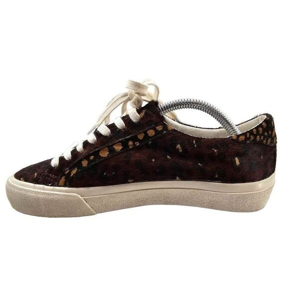 Madewell Womens 5.5 Sidewalk Low Top Sneakers in Painted Leopard Colorblock Calf - Picture 5 of 15